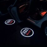 Logo stemma sotto portiera porta Coppia luci di proiettori led auto AUDI