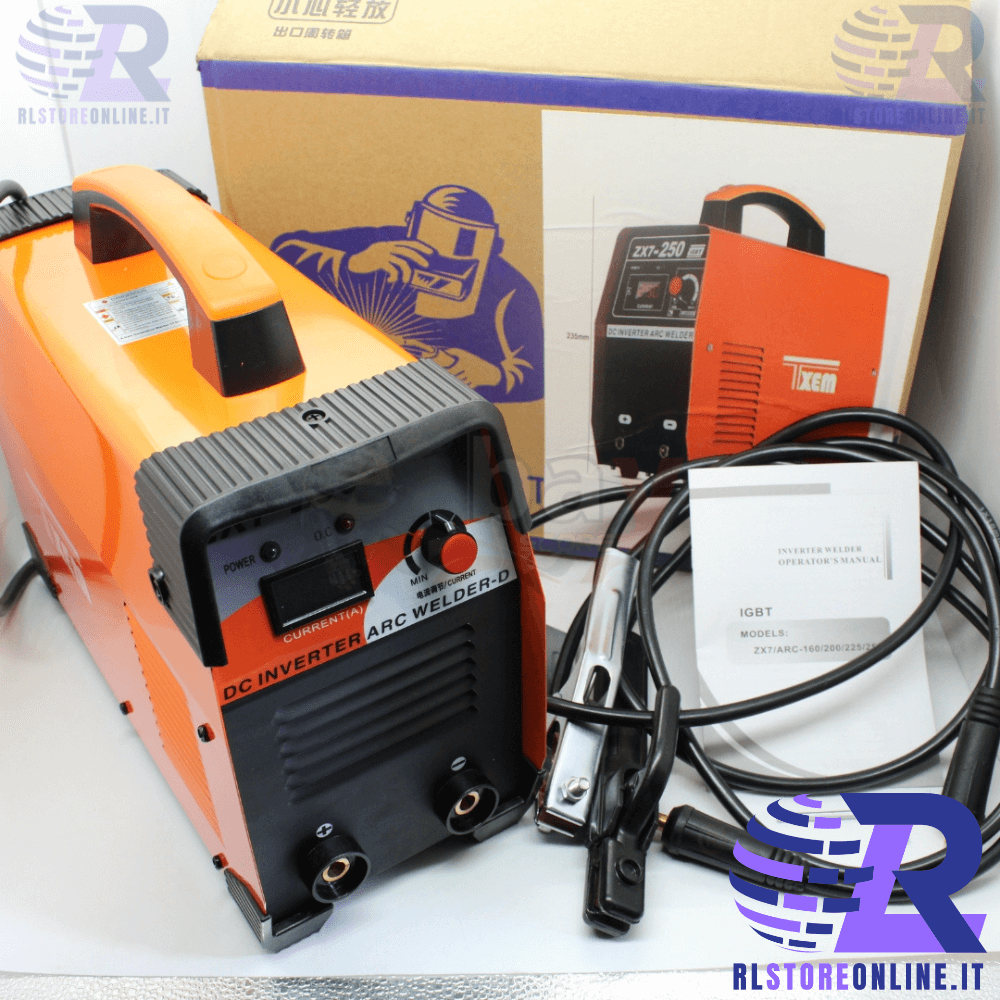 SALDATRICE A ELETTRODO ELETTRICA INVERTER SALDATURA 250A : : Fai  da te