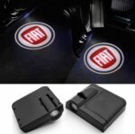 Logo stemma sotto portiera porta Coppia luci di proiettori led auto FIAT